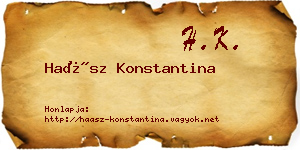 Haász Konstantina névjegykártya